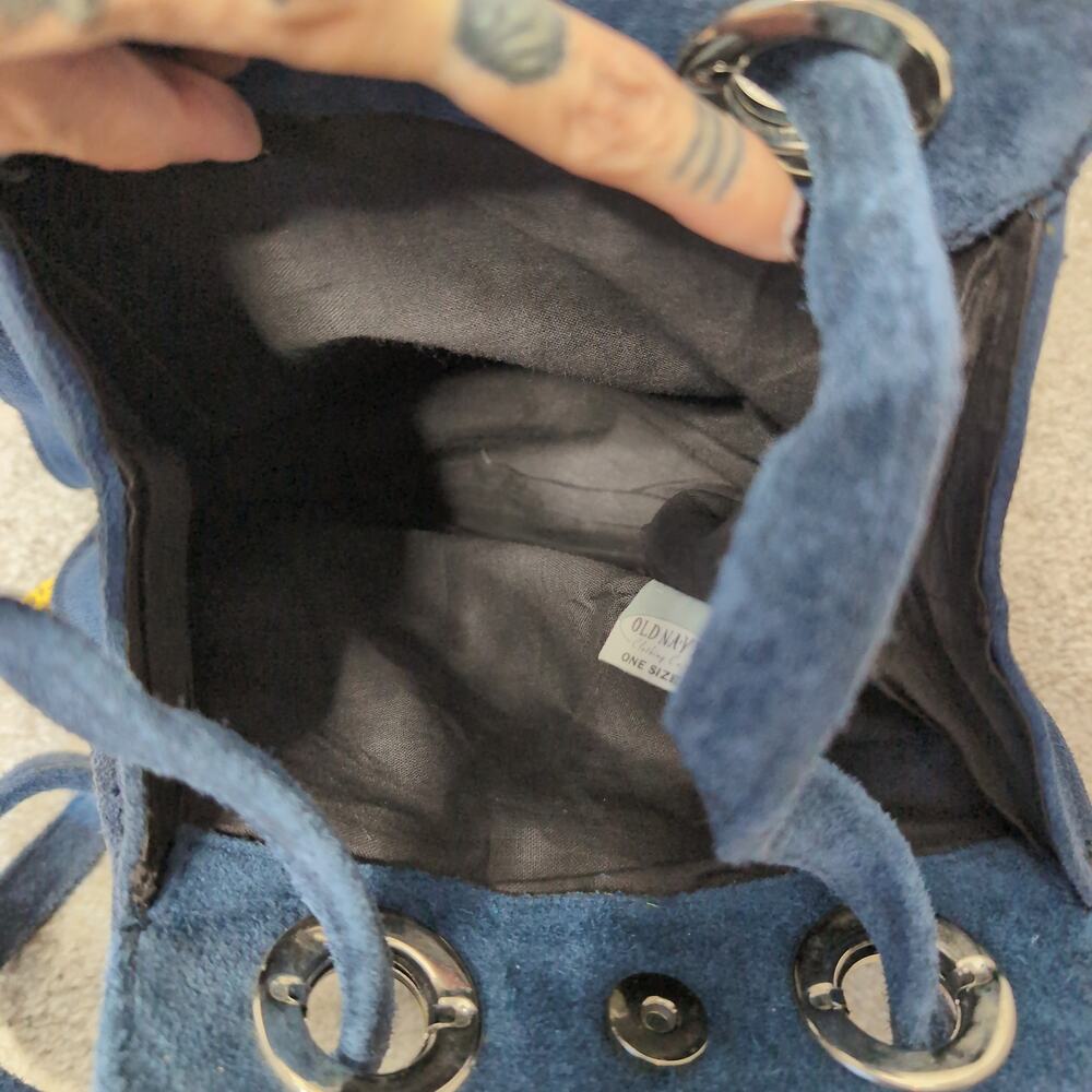 Suede Drawstring Vintage Mini Backpack - Picture 5 of 8